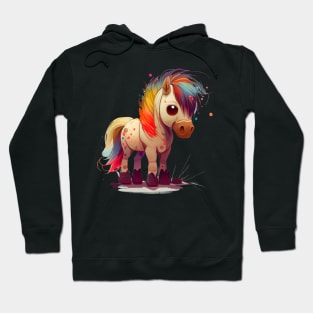 Colorful Fjord Horse Artwork 29 Hoodie